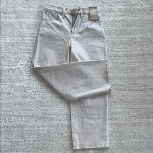 Madewell Vintage Wide-Leg Crop Jeans in Light Gray